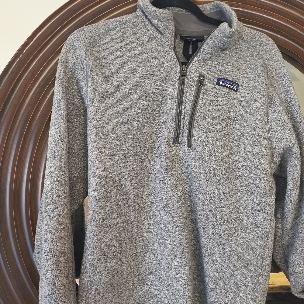 Patagonia Heathered Gray Zip-Up Fleece